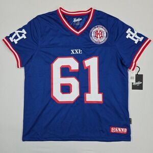 Brooklyn Cloth Hard Knocks 61 Mesh Jersey Blue Red Sportswear Size Large NWT